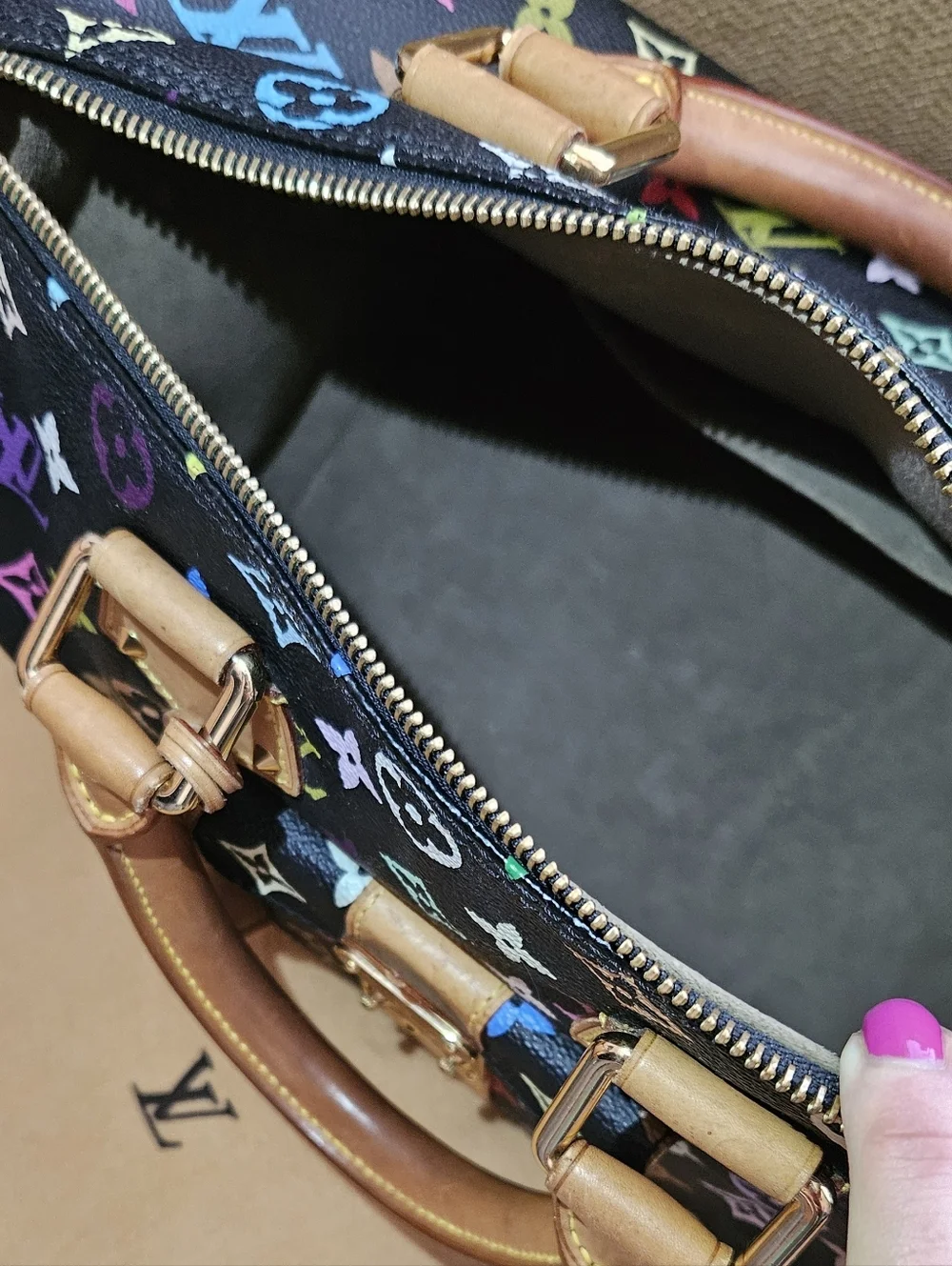 ✨️Louis Vuitton Black Multicolor Monogram Speedy 30✨️ - Picture 8 of 10